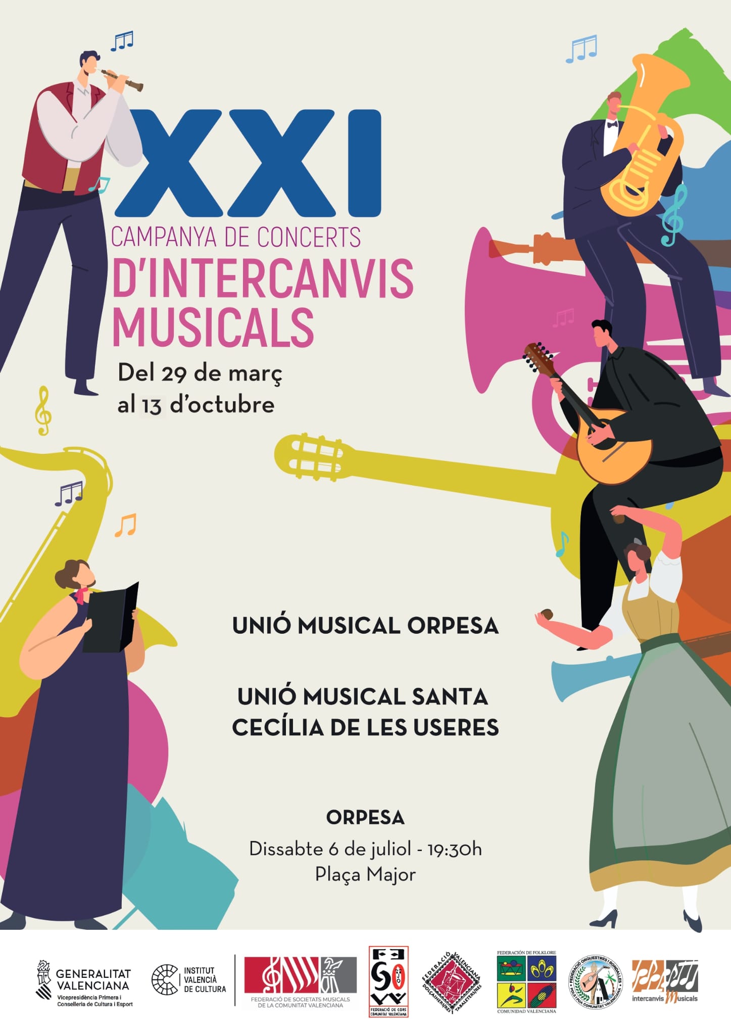 La XXI Campanya de Concerts d’Intercanvis  Musicals de la Comunitat Valenciana  fa escala a Orpesa